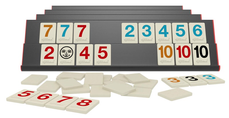 Pressman Rummikub Premium Edition by Pressman - Features Racks - Large Number Engraved Tiles and a Storage Bag for The Ultimate Rummikub Experience by Pressman , Silver - Image 3